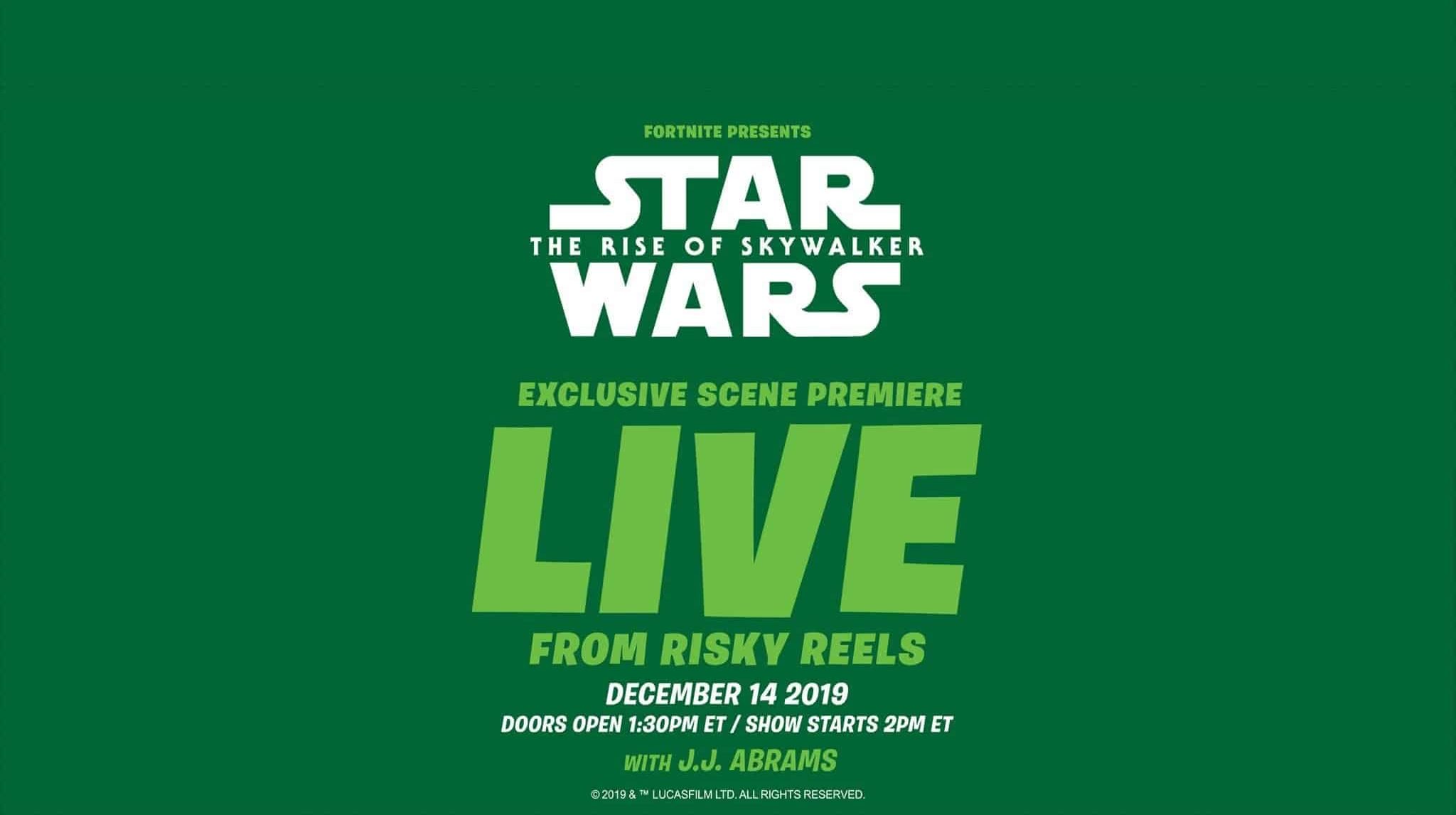 Fortnite Star Wars Trailer bei Risky Reels