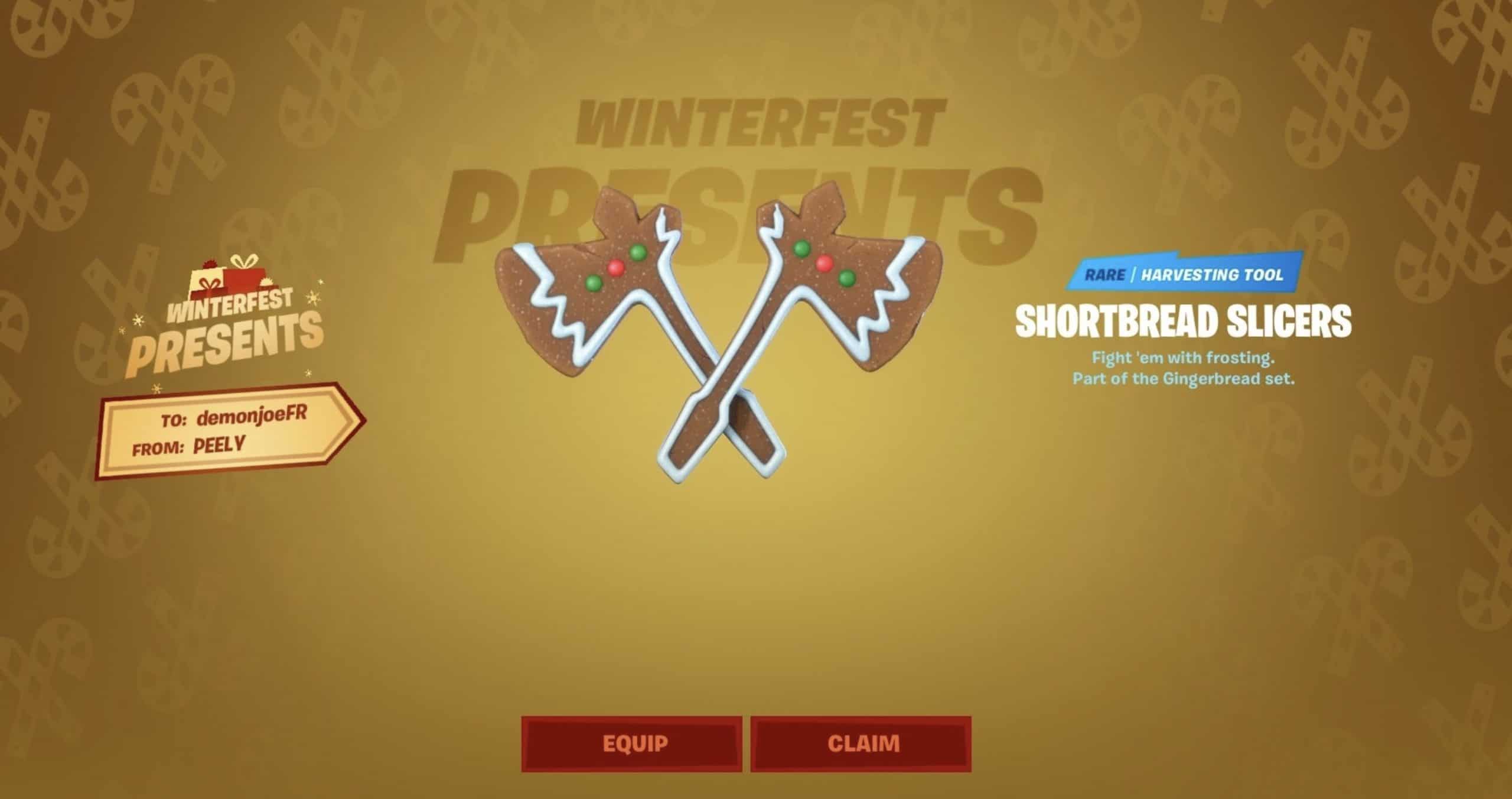 Fortnite Presents & Winterfest Prämien Alle Winterfest