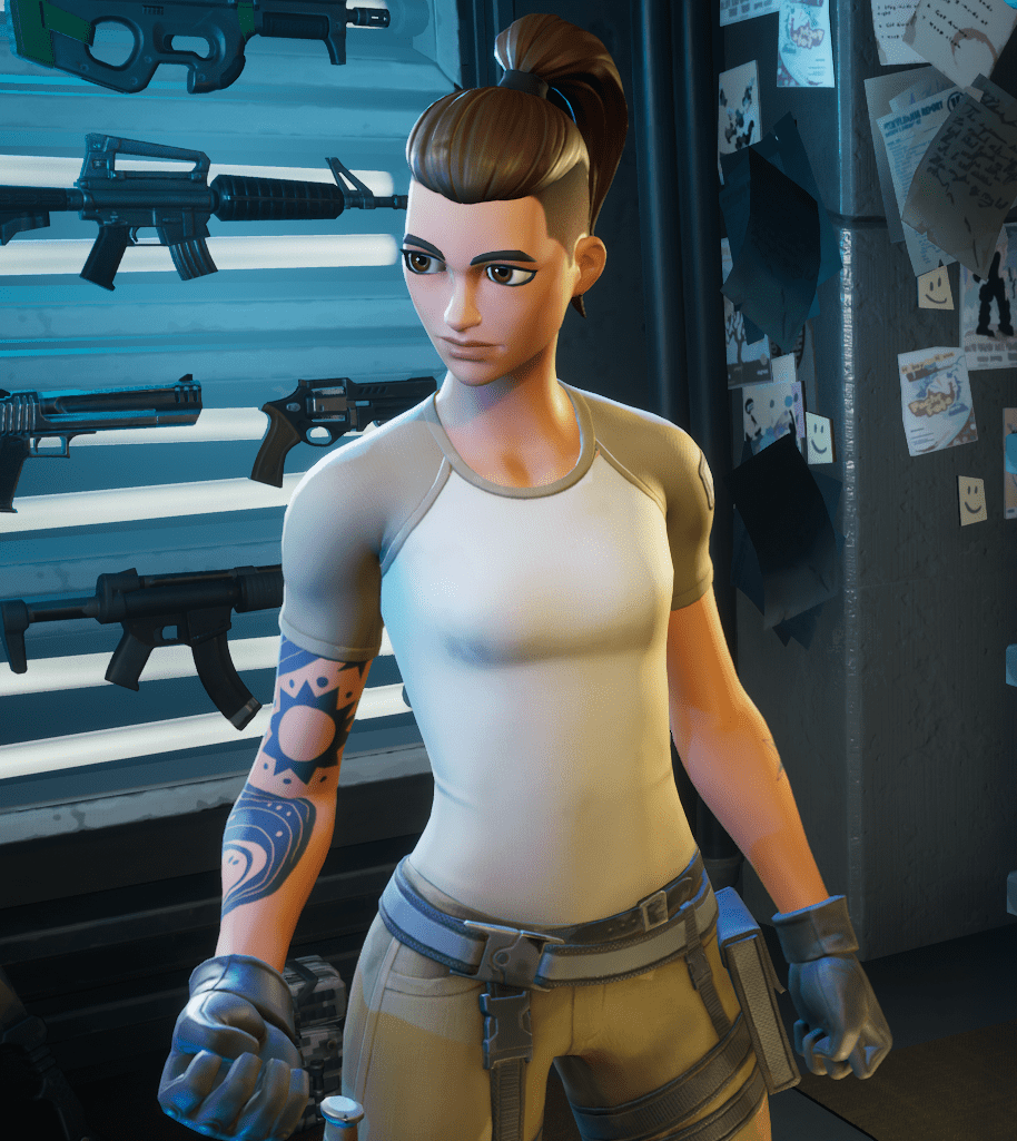 Fortnite Maya Frisur Option 3 - Pferdeschwanz