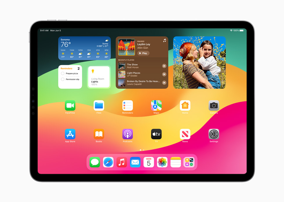 Interaktives iPadOS 17-Widget