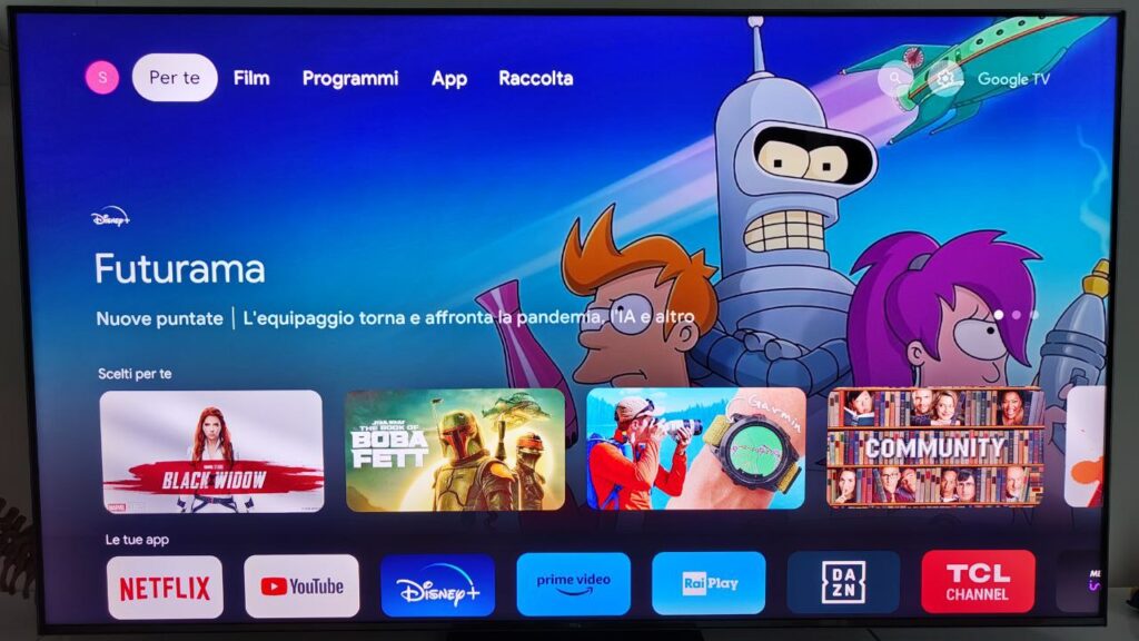 c84 tcl Rezension Google TV