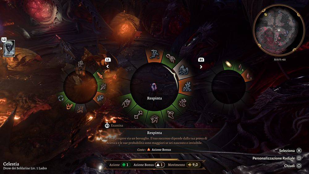 Baldur's Gate Gamepad-Menü