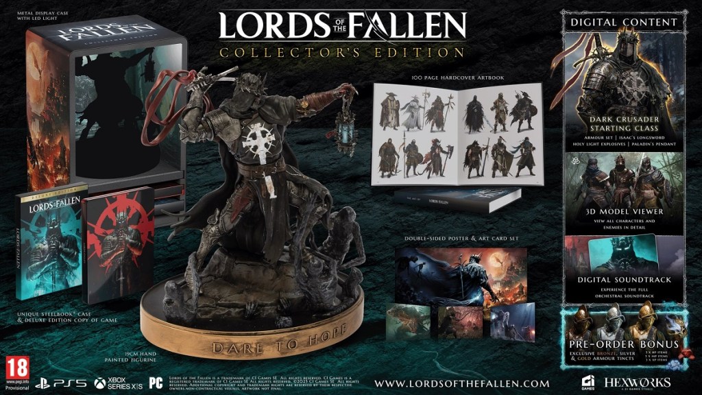 Screenshot der Collector's Edition für Lords of the Fallen.