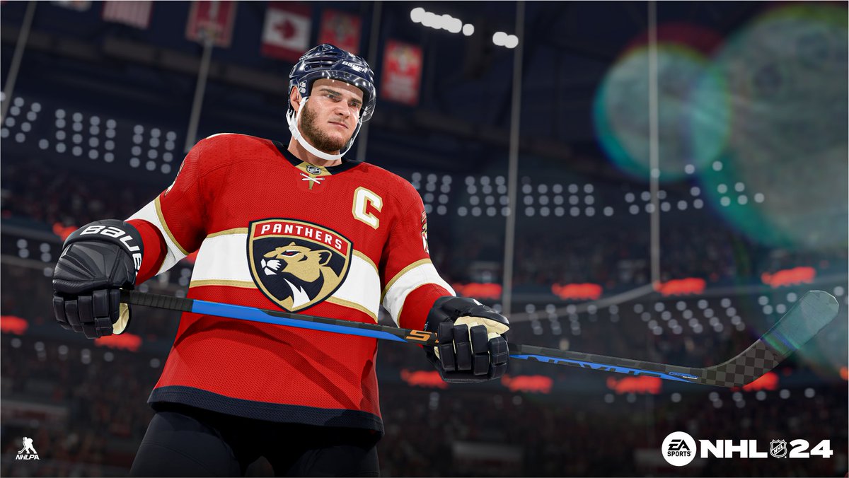 Bild aus NHL 24, das den Kapitän der Florida Panthers als Teil eines Artikels über den Torwartaufbau zeigt.