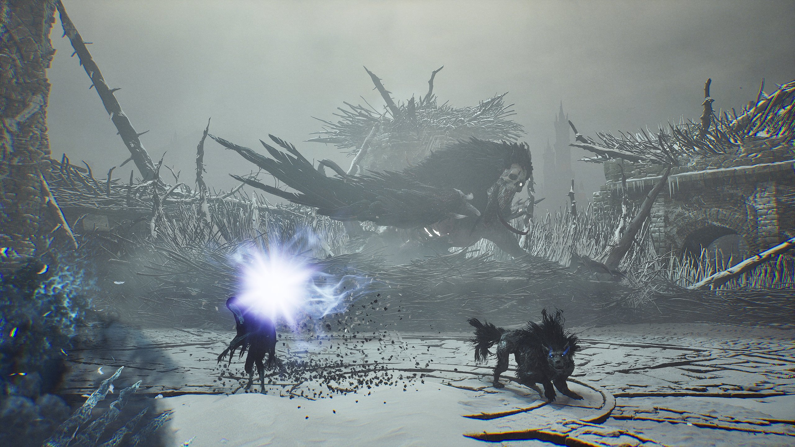 An image showing the Hollow Crow boss in Lords of the Fallen as part of a guide on how to beat the enemy.