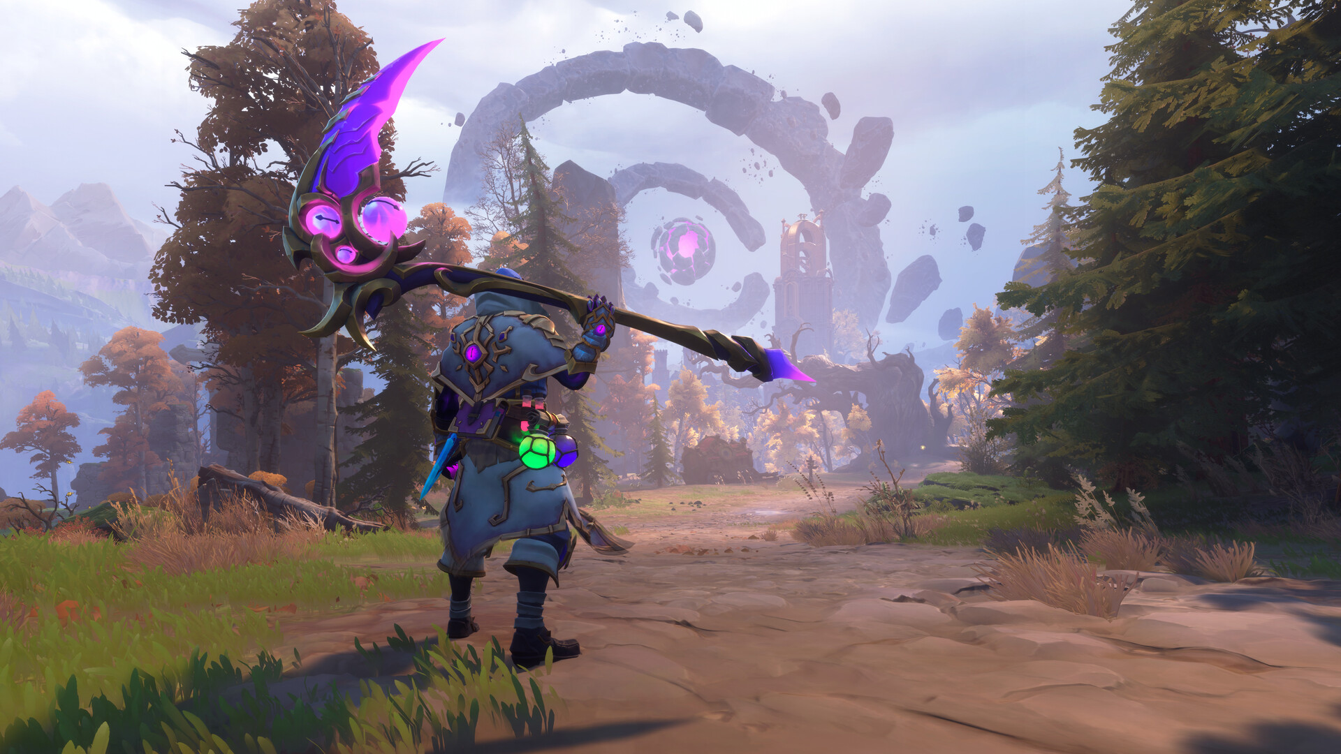 Wayfinder Tips And Tricks. This image shows a character with a scythe.