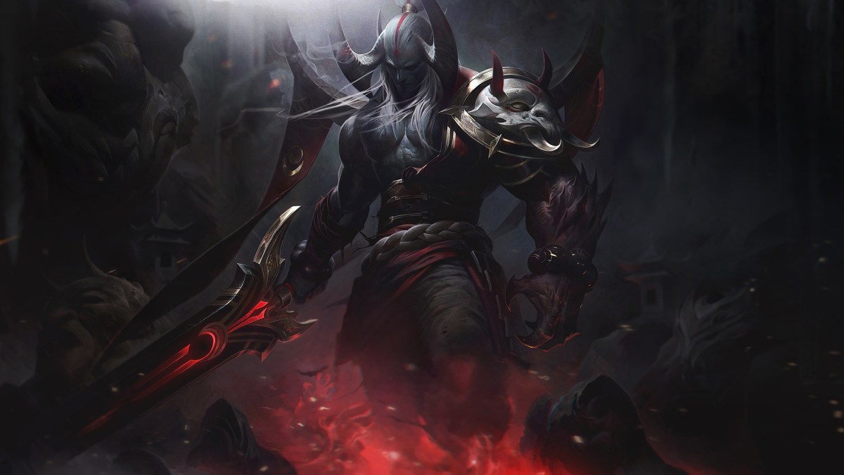 Blood Moon Aatrox steht in League of Legends (LoL).