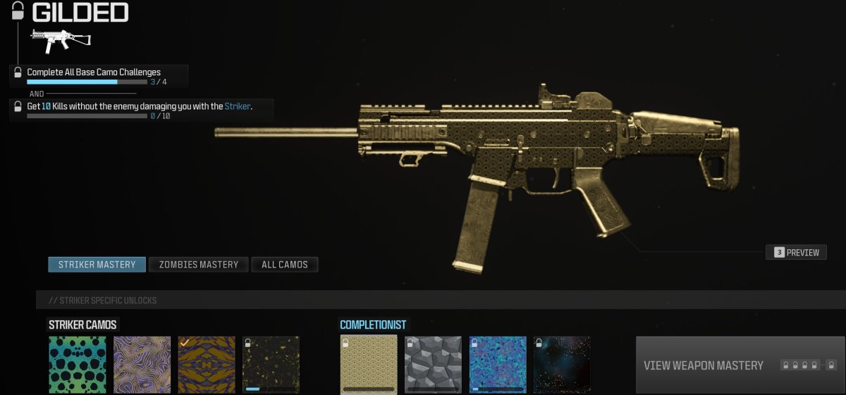 Call of Duty Modern Warfare 3 Gilded Camo