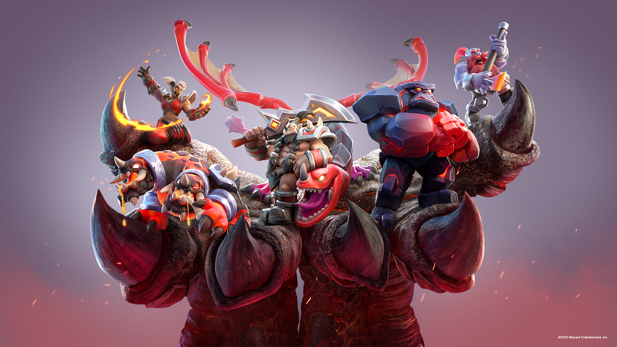 Image of Horde-based units in Warcraft Rumble.