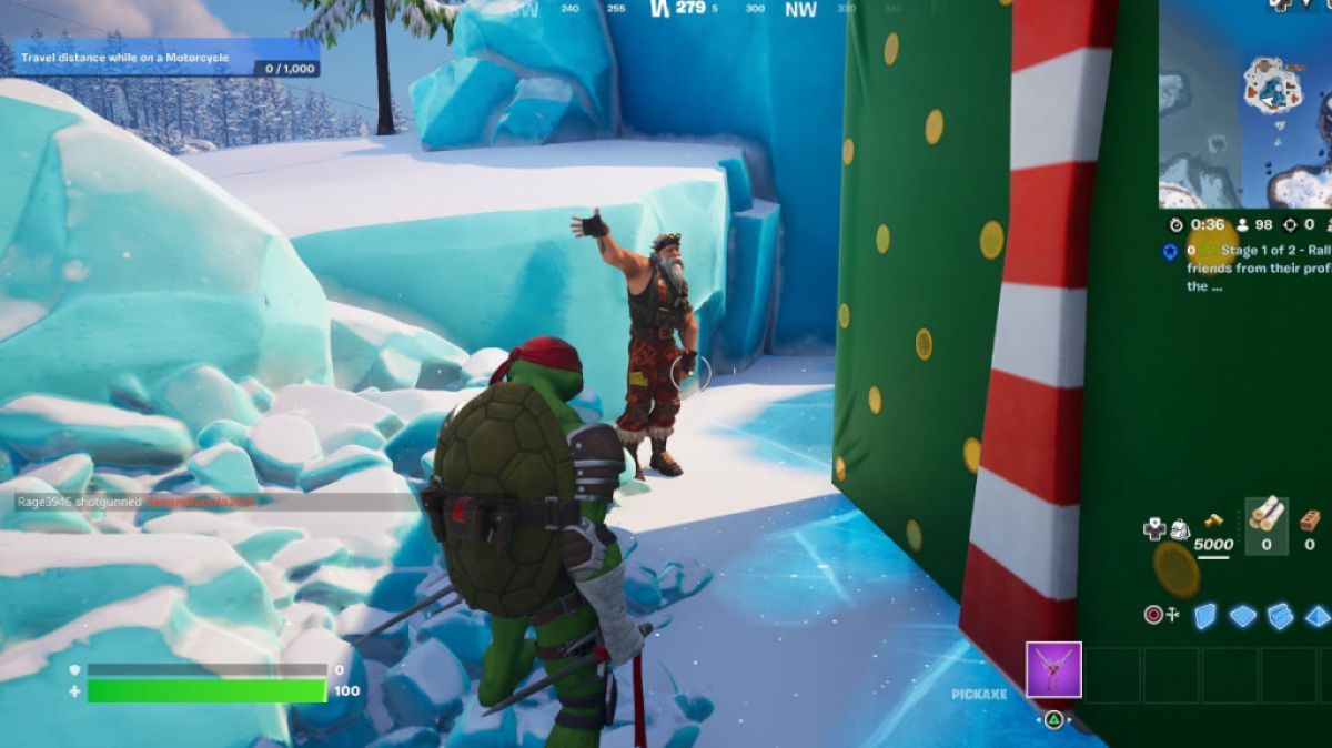 Sgt Winter winkt in Winterburg in Fortnite.