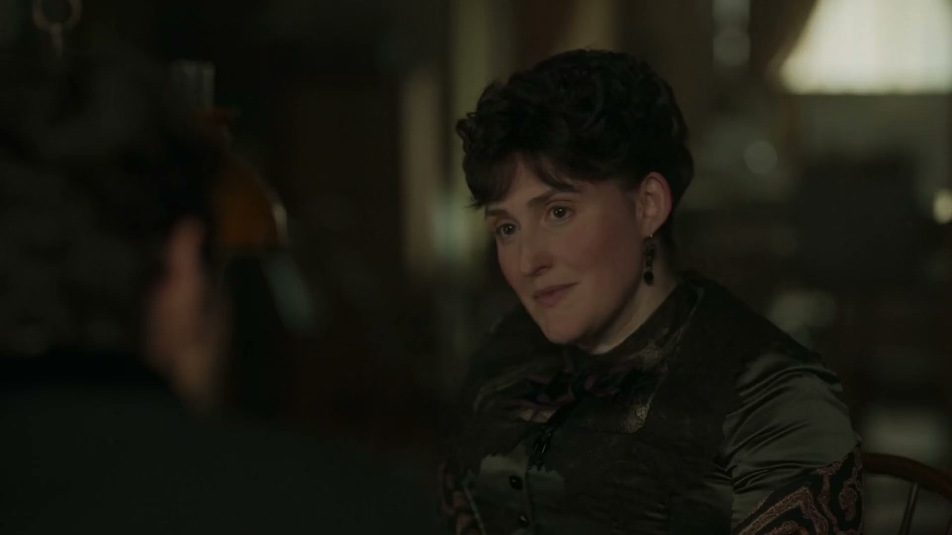 A woman in late 19th century dress, in HBO's The Gilded Age.