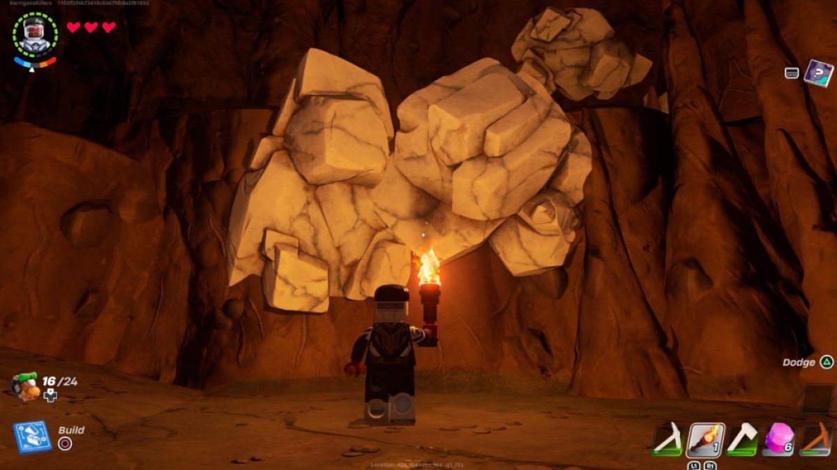 Marmor in einer Höhle in LEGO Fortnite.