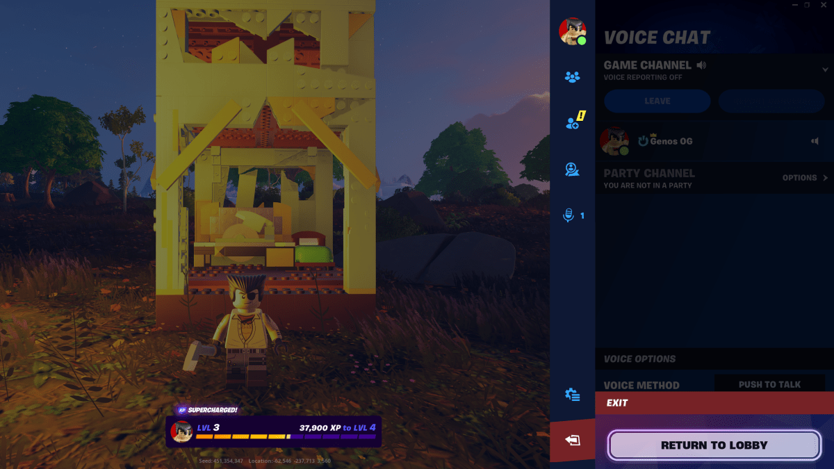 So sparen Sie in LEGO Fortnite.