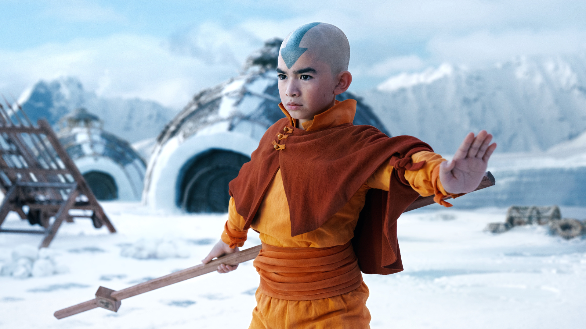 Gordon Cormier as Aang in Avatar: The Last Airbender