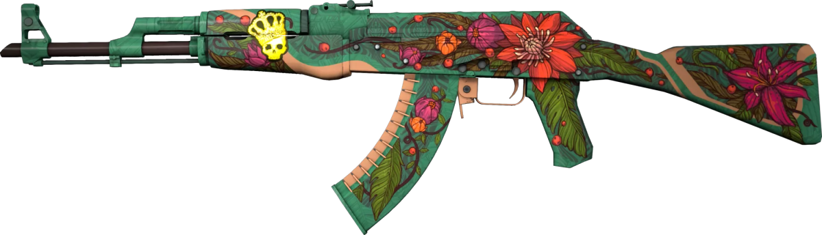 Der AK-47 Lotus in CS2.  Dieses Bild ist Teil eines Artikels über die teuersten Skins aller Zeiten in Counter-Strike 2 (CS2).