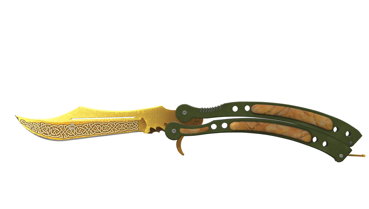 Butterfly Knife Lore in CS2.  Dieses Bild ist Teil eines Artikels über die teuersten Skins aller Zeiten in Counter-Strike 2 (CS2).