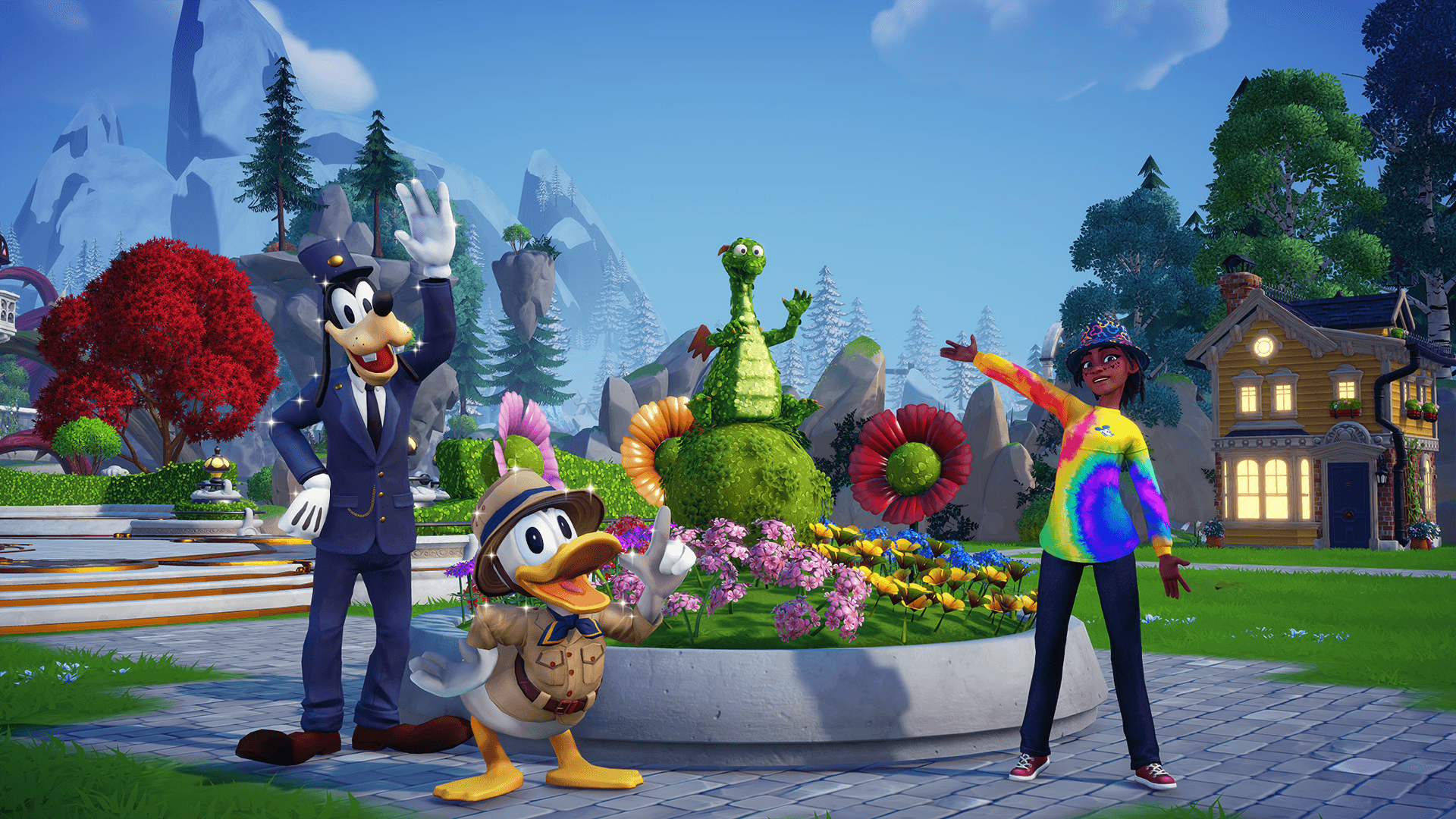 Goofy, Donald Duck and the Player in Dreamlight Valley