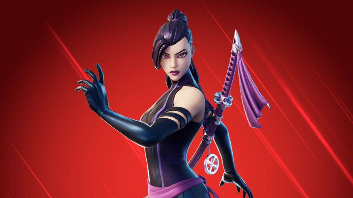 The Psylocke skin in Fortnite.