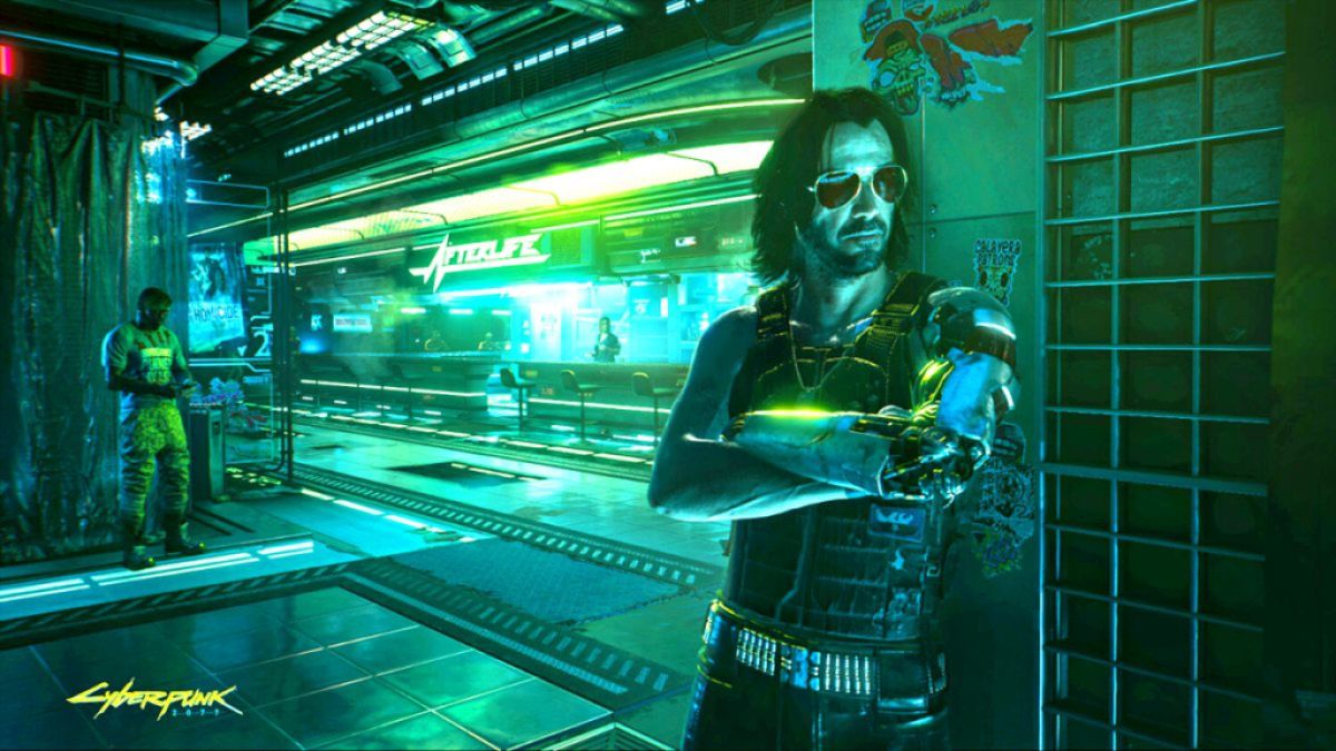 Johnny Silverhand in Cyberpunk 2077. Dieses Bild ist Teil eines Artikels darüber, wie man in Cyberpunk 2077 eine 100-prozentige Beziehung zu Johnny erreicht.