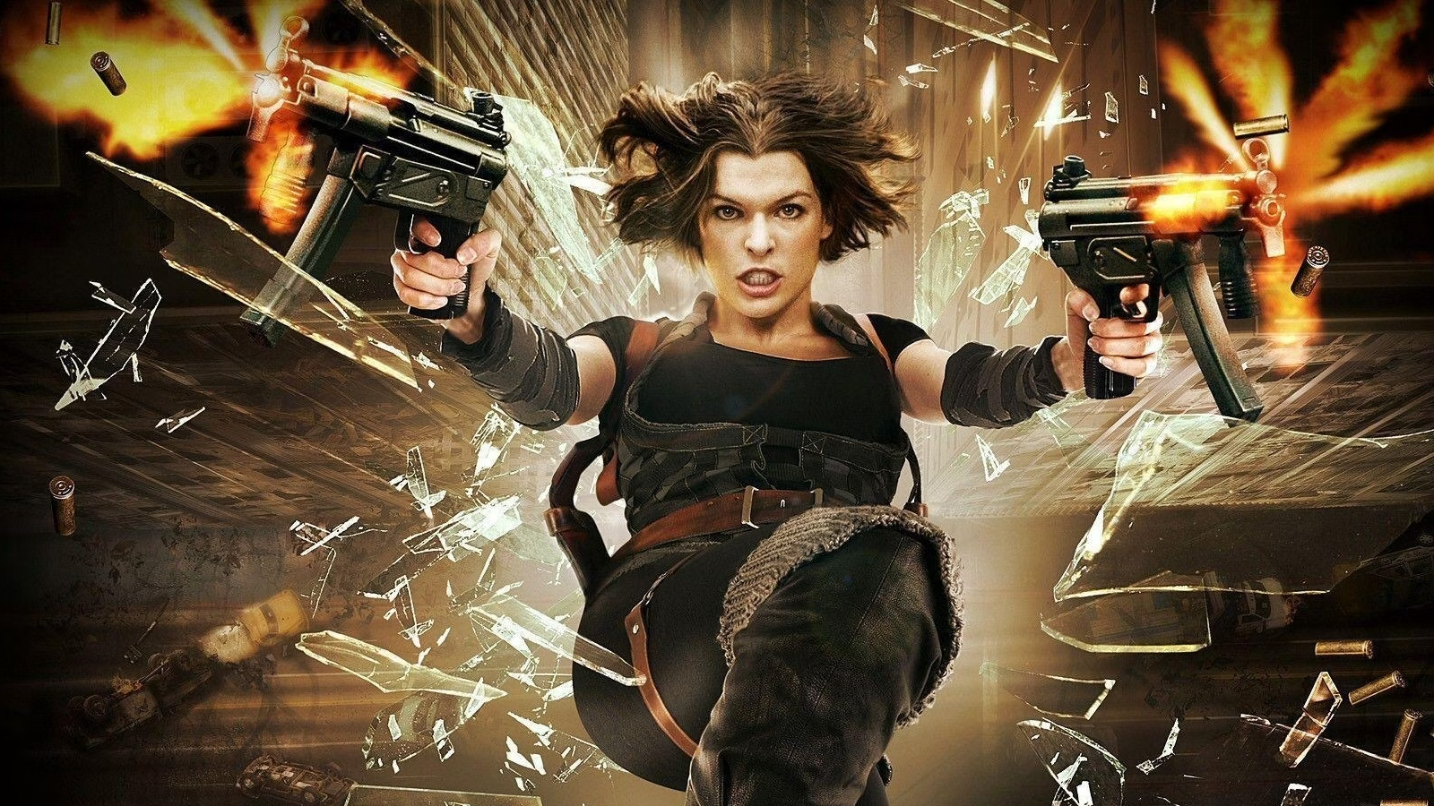 Milla Jovovich as Alice in Resident Evil key art