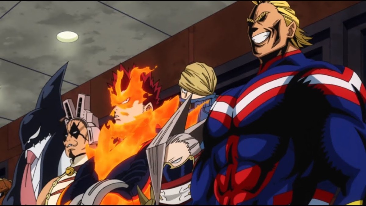 Die Helden von MHA.  Dieses Bild ist Teil eines Artikels über alle wichtigen My Hero Academia (MHA)-Bögen, sortiert vom schlechtesten zum besten.