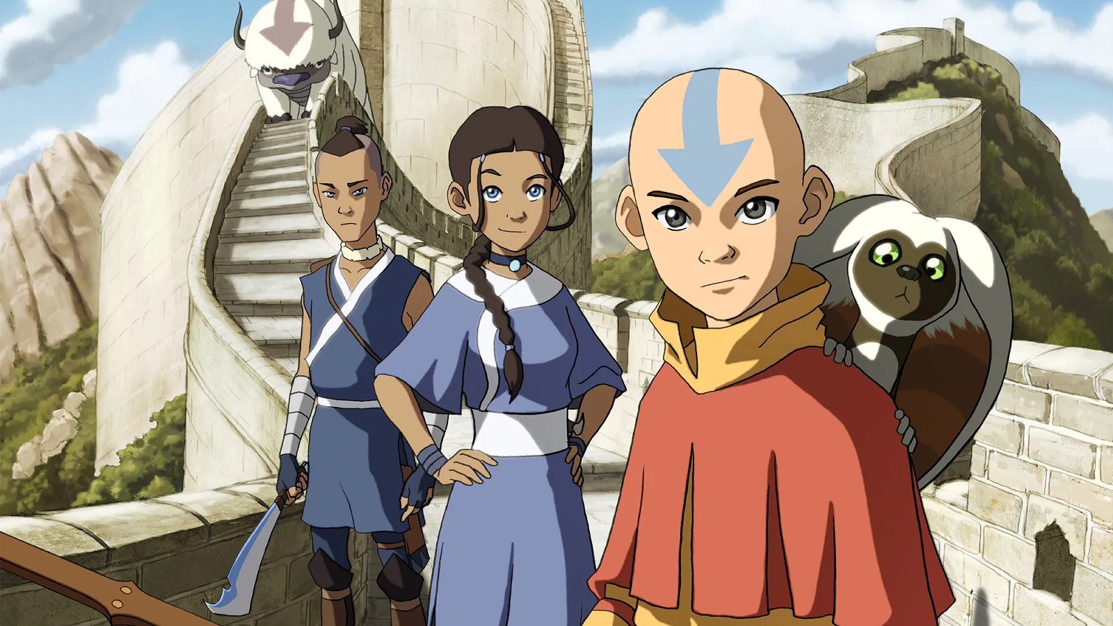 Team Avatar in key art for Avatar: The Last Airbender