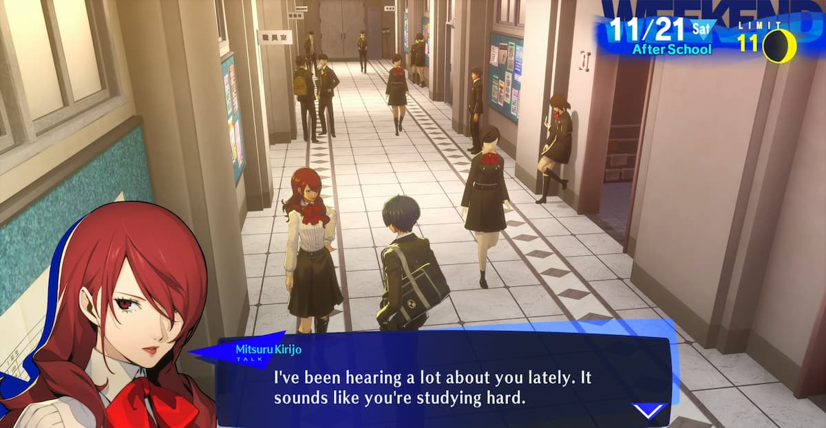 Mitsuru in Persona 3 Reload um ein Date bitten